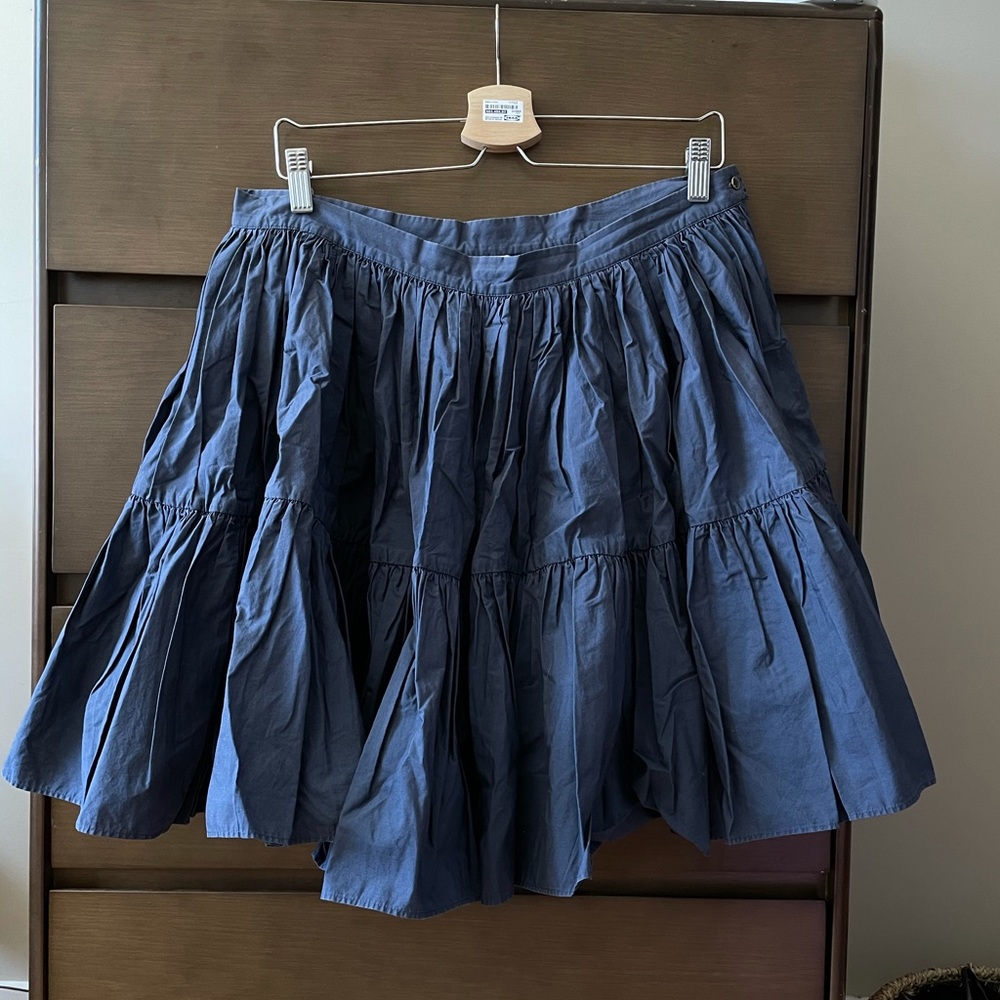 Juicy Couture navy tiered midi skirt